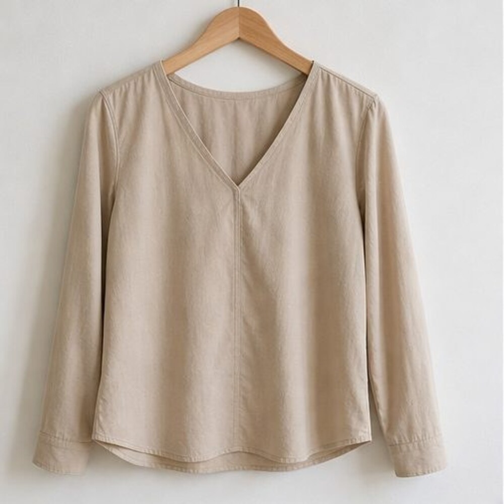 Sand Lace Trim Top